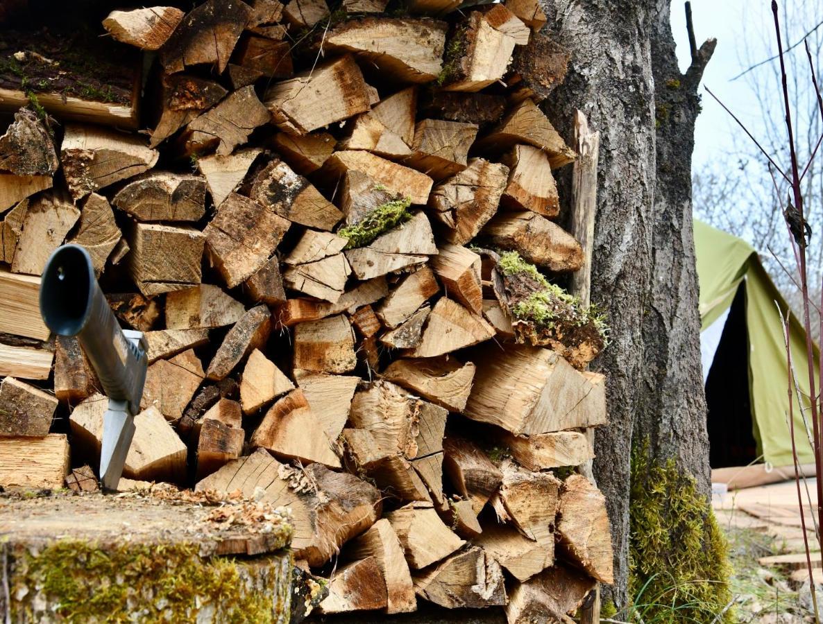Tente Bivouac Option Bain Chauffee Au Bois Idrac-Respailles Luaran gambar